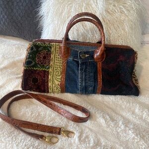 BEAUTIFUL CLEVER CARRIAGE COMPANY PATCHWORK BAG SATCHEL